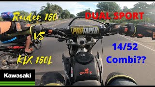 KLX 150L vs Raider 150 || Best sprocket combination for your KLX