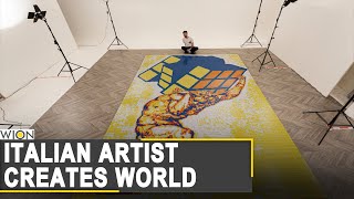 Artist completes 6,000-piece Rubik's Cube mosaic in 16 hours | World News