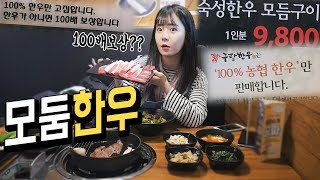 [야외혼밥] 혼자 한우먹으러갔는데.. 한우가 9,800원???! 4인분 한우 먹방 MUKBANG