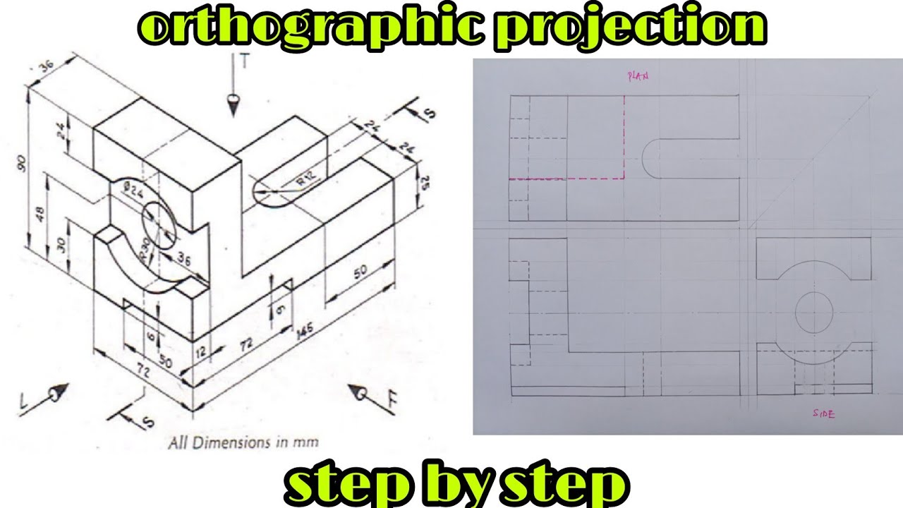 Orthographic Projection In Engineering Drawing - Technical Drawing ...