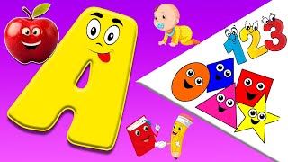 Learn ABC Phonics Shapes Numbers Colors | Preschool Learning Videos For 3 Year Olds | #kidsvideos