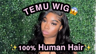 TEMU HAS 100% HUMAN HAIR WIGS?😱 Temu Human Hair Wig Review and Install✨