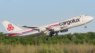 Cargolux Boeing 747-400F (B744) landing \u0026 departing Montreal- Mirabel (YMX/CYMX)