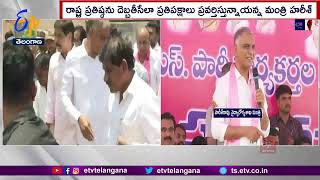 Minister Harish Rao Fires on Opposition | Minister Participated in Development Works in Kamareddy