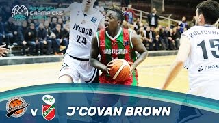 J'Covan Brown (22 Pts, 9 Reb, 9 Ast) is on fire vs. Avtodor Saratov