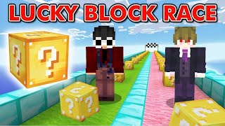 Playing A LUCKY BLOCK RACE in Minecraft