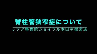 【脊柱管狭窄症とは？？～腰痛・坐骨神経痛の方は必見です～】レフア整骨院ジョイフル本田宇都宮店