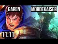 GAREN vs MORDEKAISER (TOP) | 2.3M mastery, 16/2/7, Legendary, 900+ games | KR Master | v11.11