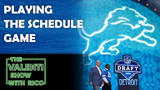 Playing The Detroit Lions Schedule Game | The Valenti Show with Rico
