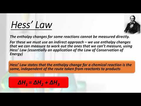 Thermodynamics - Hess' Law (A-Level Chemistry) - YouTube