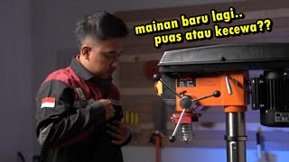 nyobain mainan baru buat di workshop!! YASUKA YDP-016A BENCH DRILL / BOR DUDUK 16mm