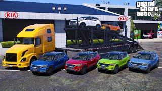 GTA 5 Chuyến Hàng Đặc Biệt Lô Xe 6 Chiếc KIA Seltos Vận Chuyển Từ Bến Cảng Thành Phố Đến Vịnh Bắc Bộ