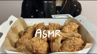 ASMR | BBQ 황금올리브 후라이드 치킨 먹방 이팅사운드 | 약간의 수다 | MUKBANG, eating sound, whispering | 노토킹 있음 | no talking