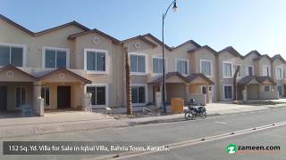 152 Sq.Yd. IQBAL VILLA FOR SALE IN BAHRIA TOWN KARACHI