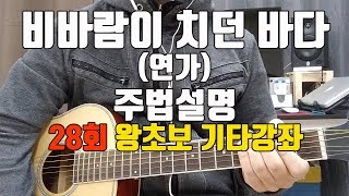 [28회 - 비바람이 치던 바다(연가) 주법 설명] 왕초보 기타강좌