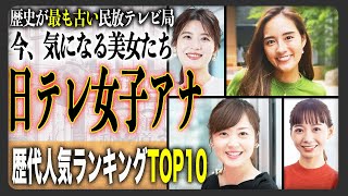 【2025最新版】歴代日テレ「女性アナウンサー」美女ランキングTOP10！今話題の業界で最古の歴史があるテレビ局で働く美人アナ達のNo. 1は誰？