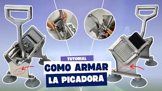 Cómo armar⚙️ I instalar a la pared🔧 🛠️ I cambiar de cuchilla🥔🥗 I la picadora de papa🥔🍟 en minutos⏱⏳💡