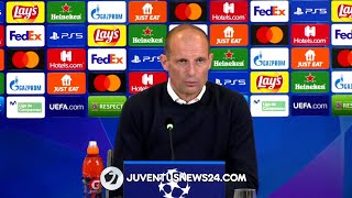 Conferenza Allegri pre Villarreal-Juventus: “Abbiamo il 50% di passare. Vlahovic? Ci vuole calma”