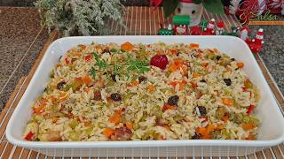 TRADITIONAL CHRISTMAS RICE | SEASONED, EASY AND DELICIOUS - Onion and Parsley