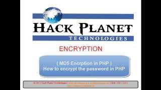 MD5 Encryption & Password Saving in PHP function