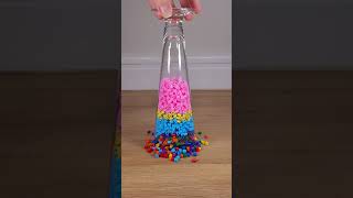 Satisfying simple reverse video with beads!!! ❤️️🙂❤️️