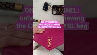 The CHEAPEST YSL bag!? on my channel | unboxing \u0026 review of the Saint Laurent wristlet