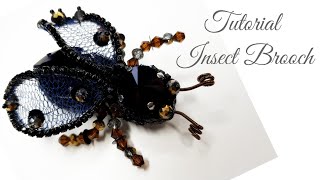 Rankų darbo sagė, vabaliukas iš karoliukų | Tutorial Insect Brooch