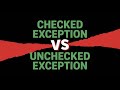 Difference Between Checked and Unchecked Exception in Java