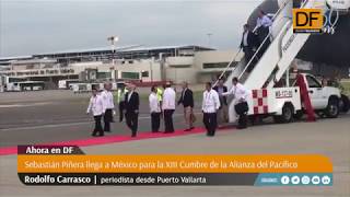 Ahora en DF: Sebastián Piñera llega a México para la XIII Cumbre de la Alianza del Pacífico