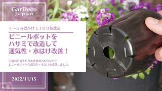 【100個作成】ビニールポットを改造して通気性・水はけを改善！【保水性重視の土でも安心】