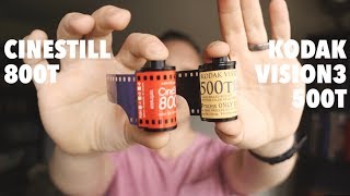 Cinestill 800T vs Kodak Vision3 500T - Battle of The 35mm Tungsten Films