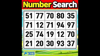 Number Search #303 Are you confident that you won't miss a single correct answer?【Match】