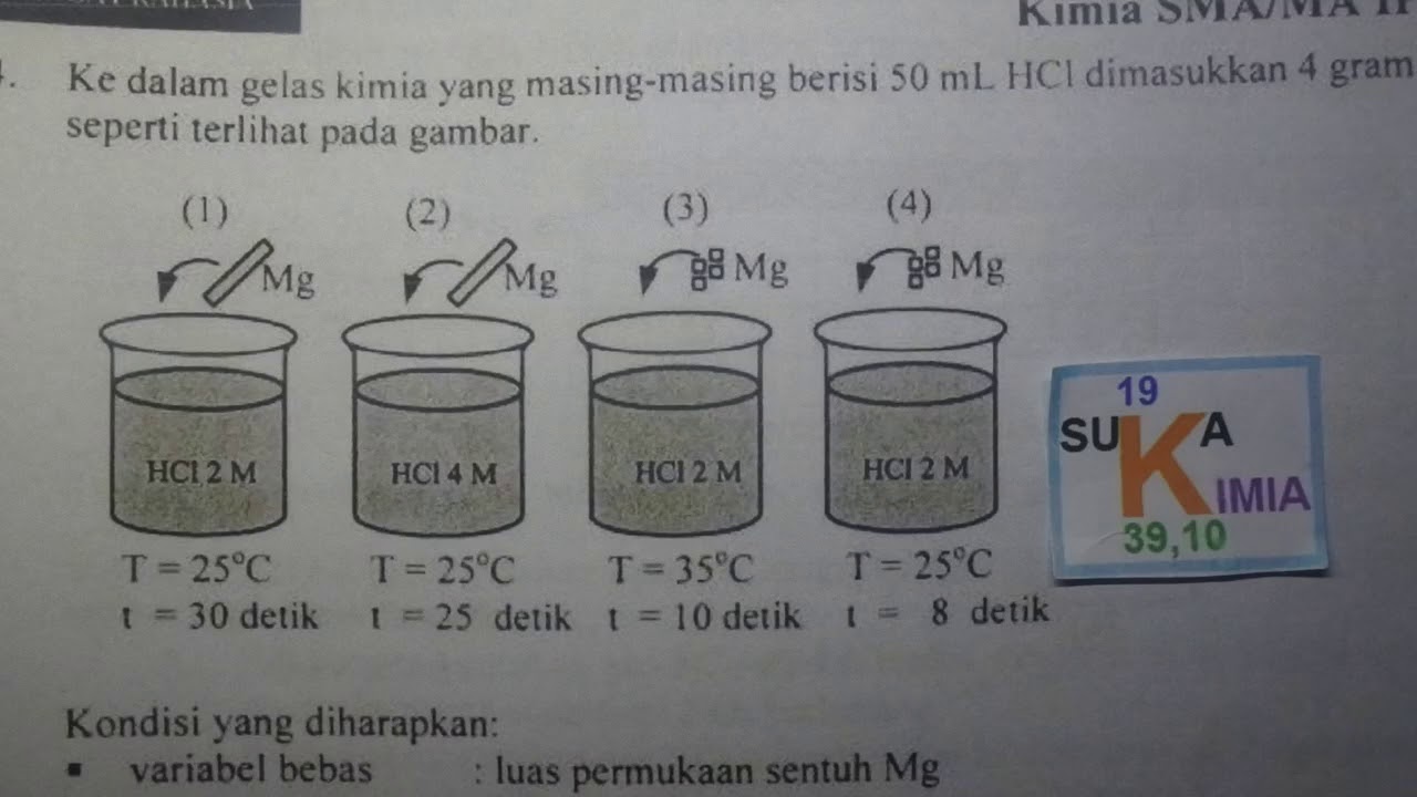 Soal Kimia Kelas Xi Materi Laju Reaksi Dan Pembahasannya | Materi Soal