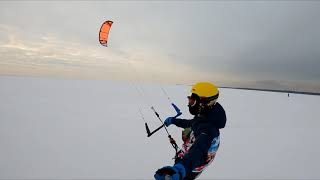 Snowkiting with GoPro HERO 9. Ozone edge v9 9m