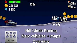 New vehicles in Hill Climb Racing + all maps look.