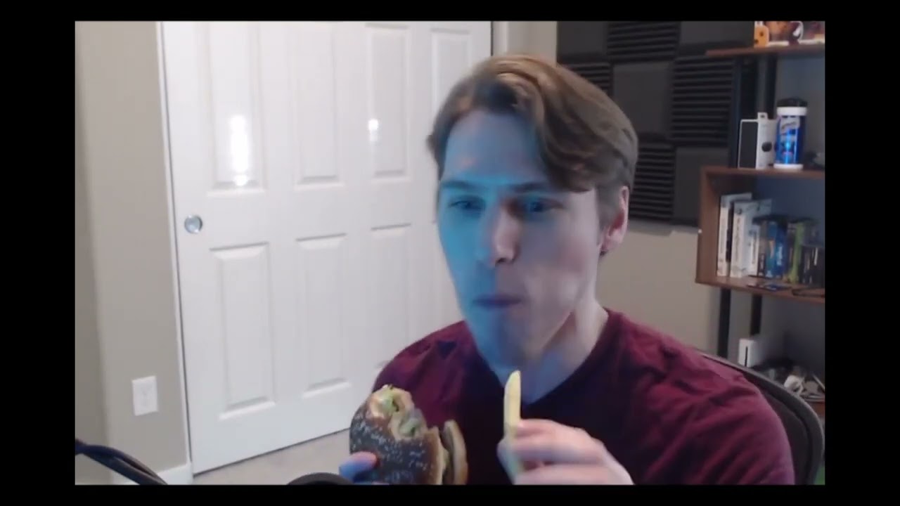 Jerma Eats Burger Sped Up - YouTube