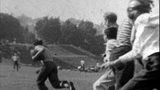 1930's SAN FRANCISCO, CALIFORNIA FOOTBALL IN THE PARK 8mm FILM