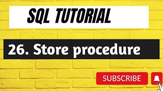 #26 SQL Stored procedure | Stored Procedure in SQL Server