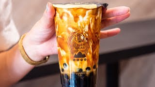 Tiger Sugar in Toronto makes striped bubble tea