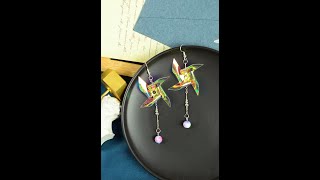 Pinwheel Earrings/Orecchini a girandola【Pandahall DIY】#short