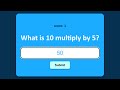 Multiply Two Numbers App with Score Using HTML, CSS & JavaScript! 🚀 | Adel Gabr