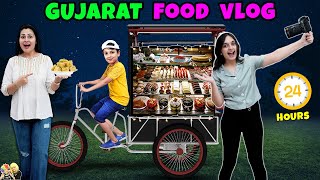 GUJARAT FOOD VLOG | Food vloggers for 24 Hours | Family Travel Vlog | Aayu and P