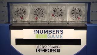 Midday Numbers Game Drawing: Wednesday, December 24, 2014