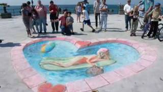 Time lapse of chalk artist Julian Beever