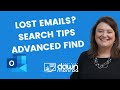 Microsoft Outlook | Search | Advanced Find | Lost Emails