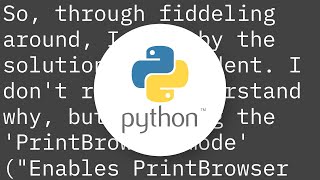 Missing elements when using selenium chrome driver to automatically 'Save as PDF'