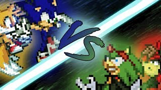 Sonic and Tails VS Scourge and Fiona (pivot sprite battle)