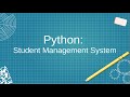 Python: example code for Student Management System