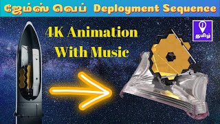 ஜேம்ஸ் வெப் தொலைநோக்கி 🚀🕸🌌 Deployment Sequence 4K Animation With Music | James Webb Tamil