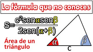 Trigonometría. fórmula del área de un triángulo que no conoces. Demostración